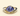 Bague Twist or jaune et tanzanite ovale, grand modèle