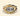 Bague Twist or jaune et diamant ovale, grand modèle