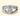 Bague Twist or blanc et diamant rond, petit modèle